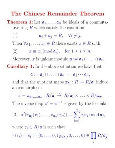 chinese remainder theorem pdf